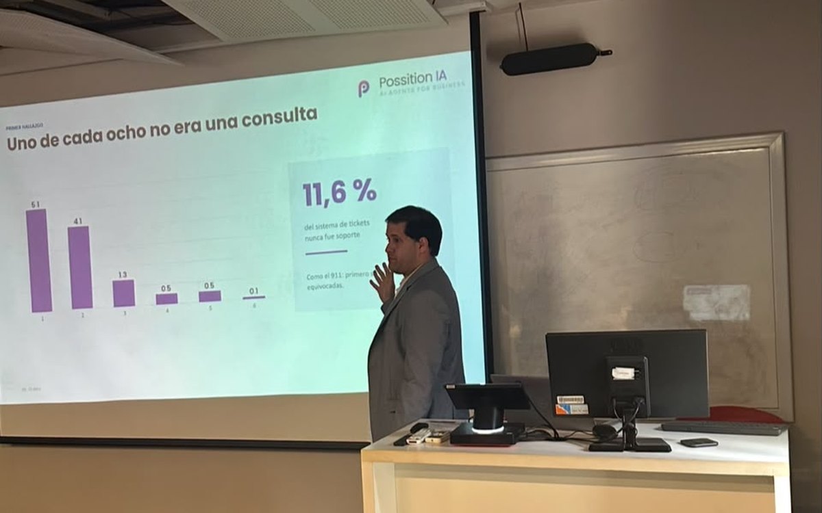 Santiago Raúl Díaz presenta en la Global AI Conference Córdoba (Universidad Blas Pascal) el primer hallazgo del análisis NLP de 9.850 tickets de soporte: el 11,6 % nunca fue una consulta de soporte